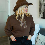 Cowgirl Boots & Stars Sweatshirt
