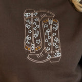 Cowgirl Boots & Stars Sweatshirt