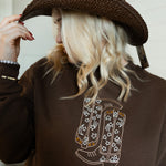 Cowgirl Boots & Stars Sweatshirt