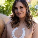 Lucky Horseshoe Cropped Sweater