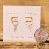 horse head huggie earrings