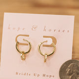 horseshoe huggie earrings