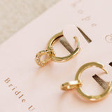 horseshoe huggie earrings