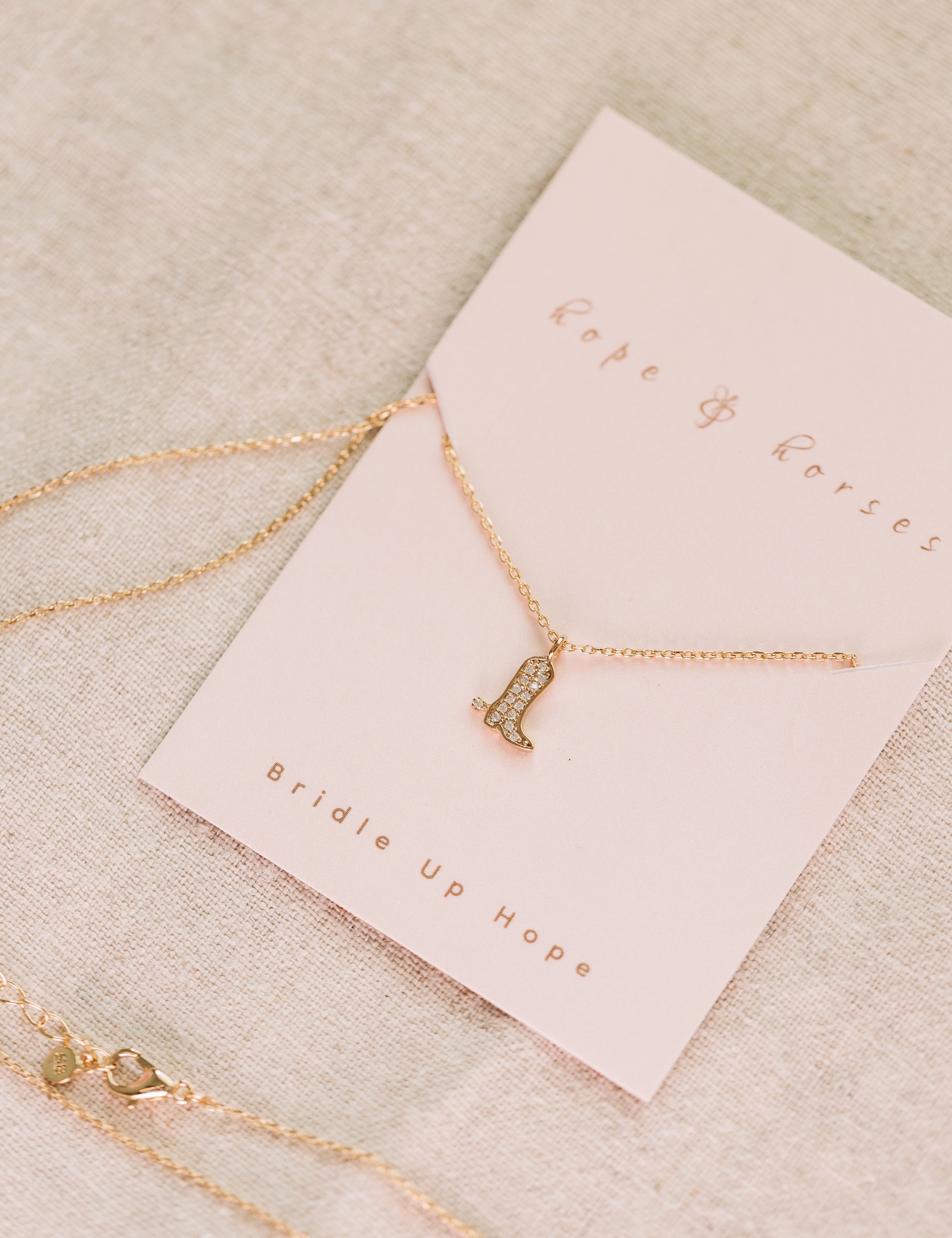 cowboy boot pendant necklace