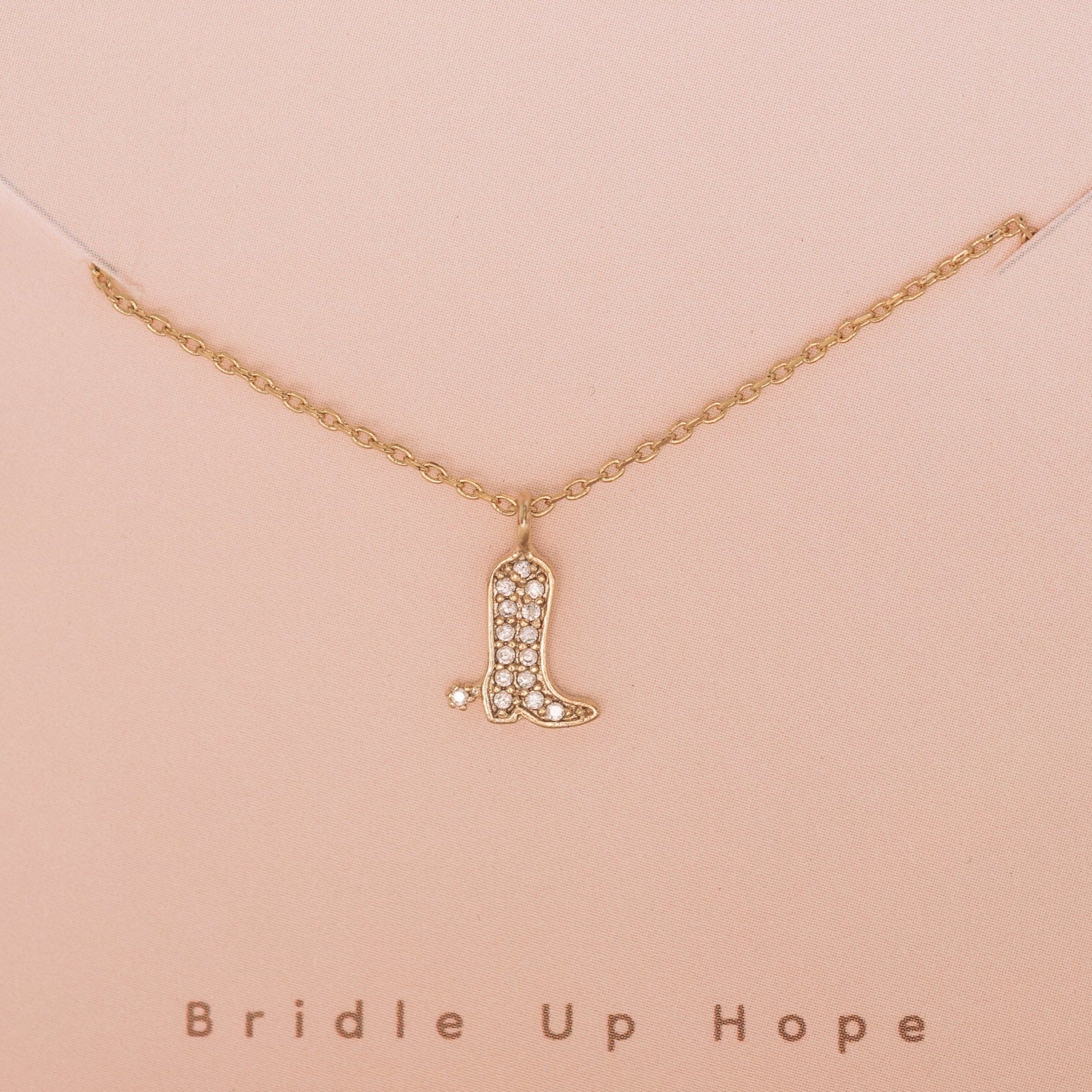 cowboy boot pendant necklace