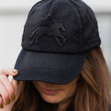 Vintage Black Horse Hat