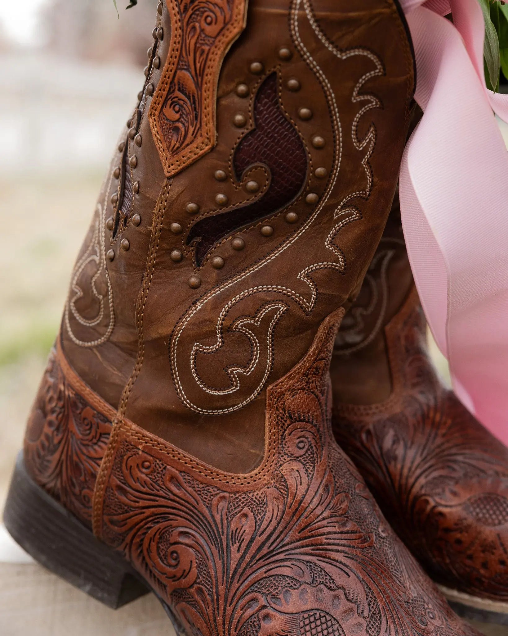 Hope Rider Hand-Tooled Leather Boots Myra Bag