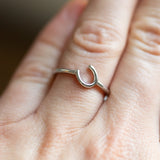 angled horseshoe ring