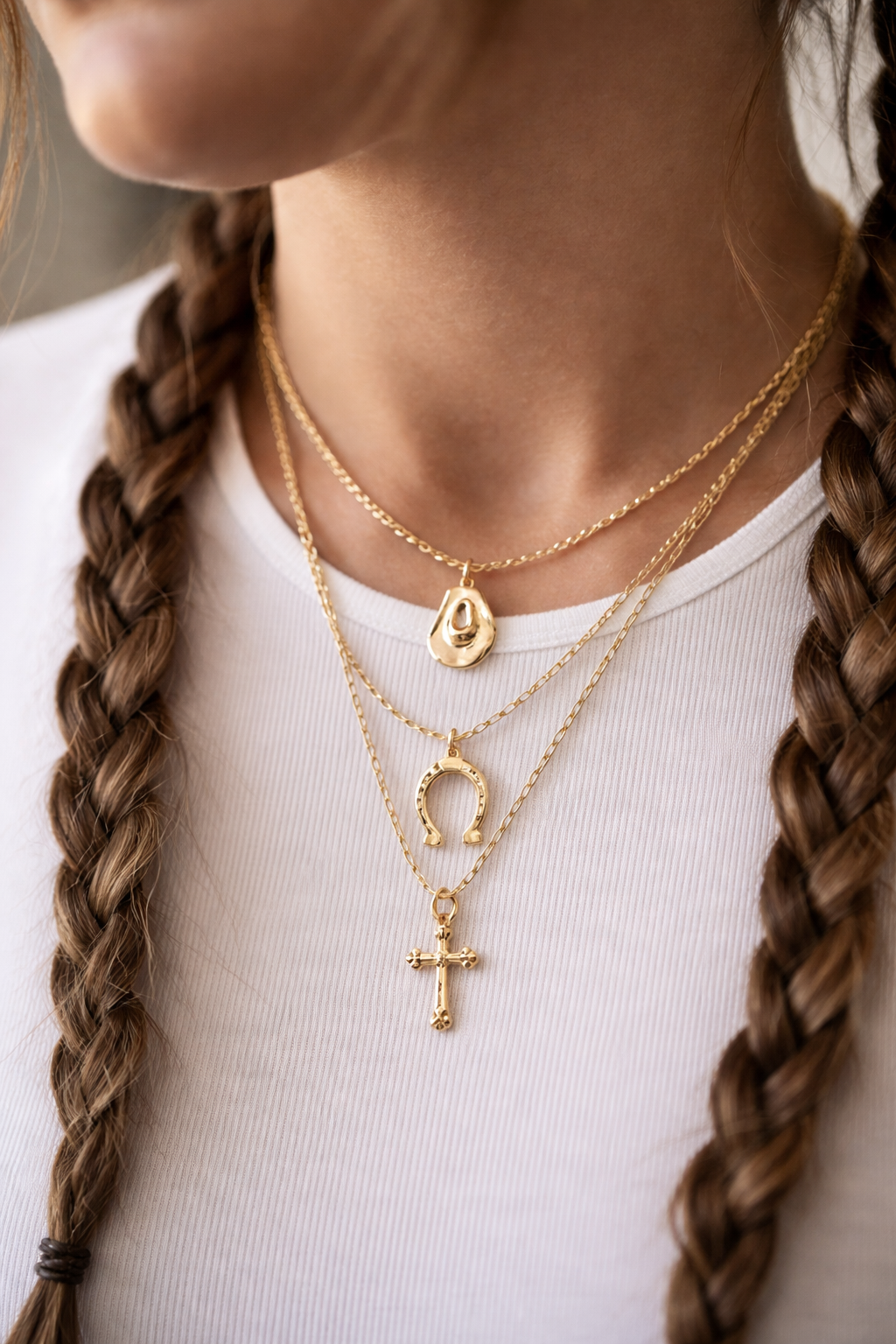 Trio Layer Western Necklaces