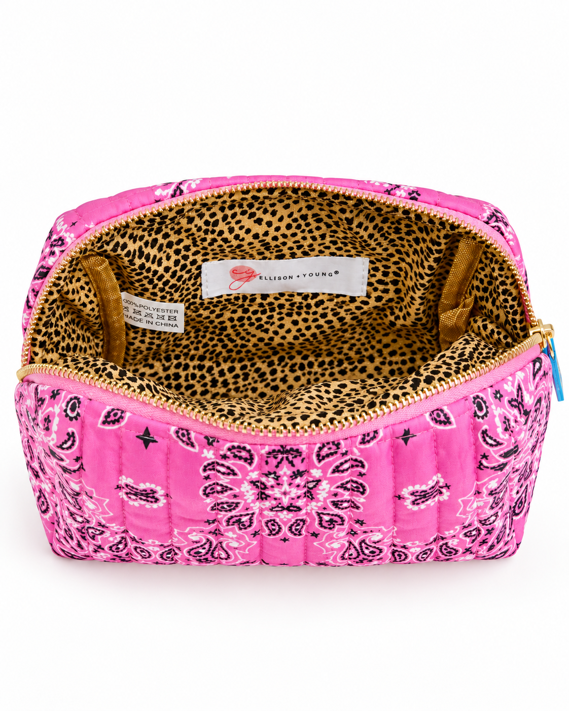 Ranch Girl Quilted Cosmetic Bag (Pink or Brown)