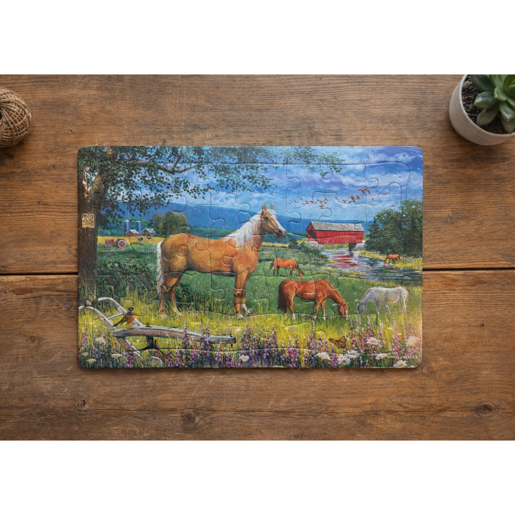 Grazing Horses Tray Puzzle (35pc)