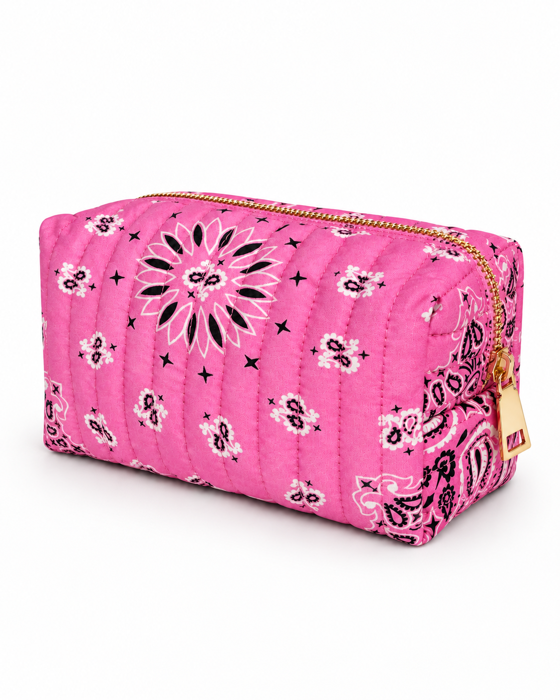 Ranch Girl Quilted Cosmetic Bag (Pink or Brown)