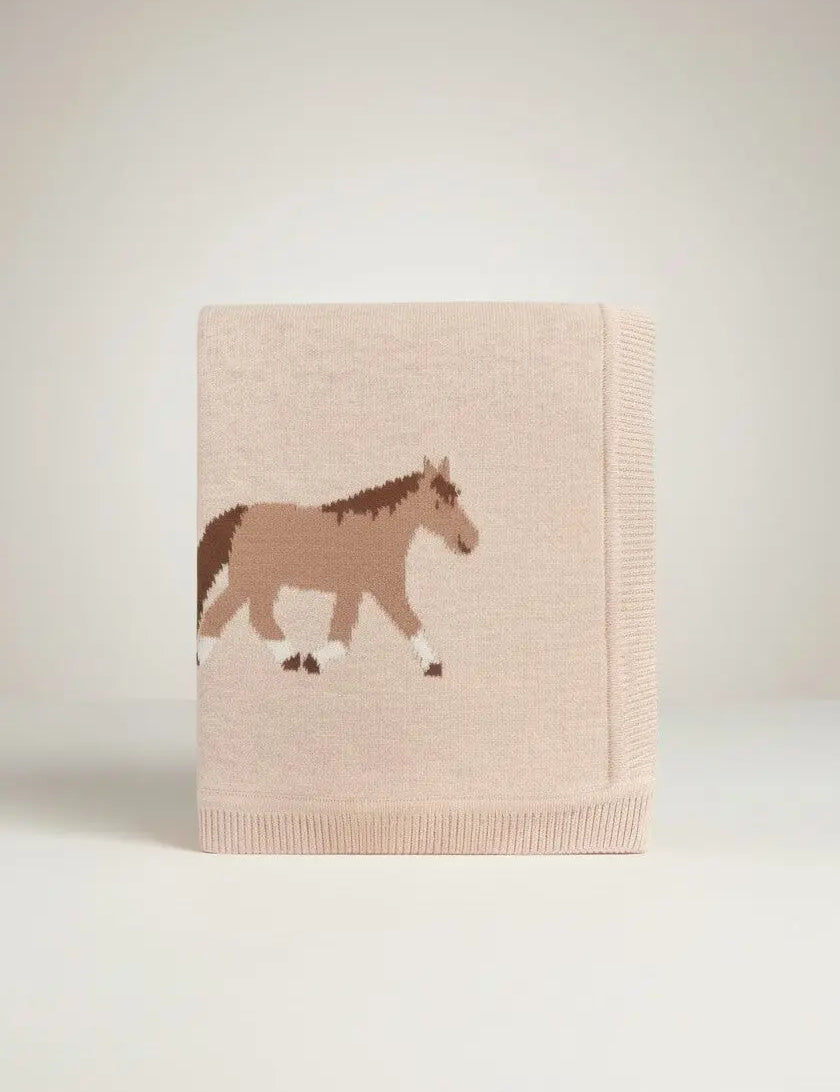 Pony Snuggles Organic Baby Blanket Faire - Viverano Organics
