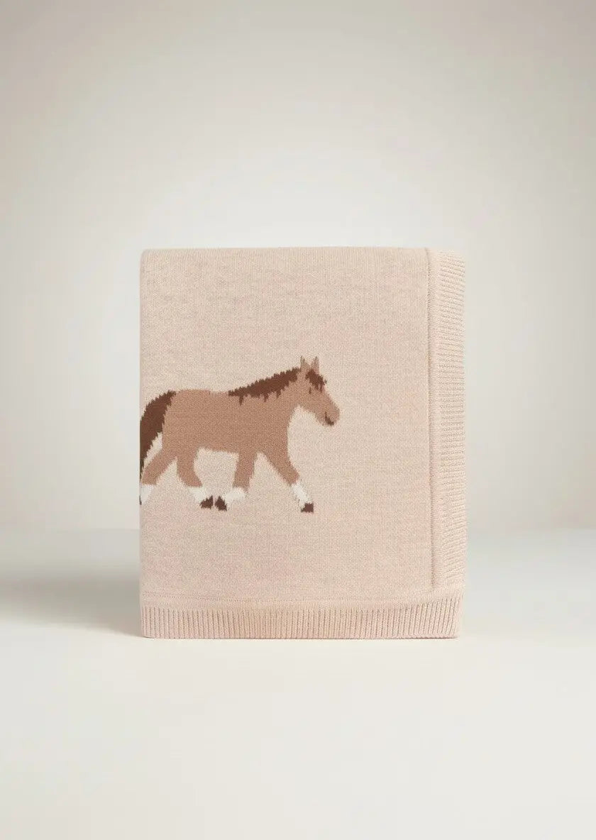 Pony Snuggles Organic Baby Blanket Faire - Viverano Organics