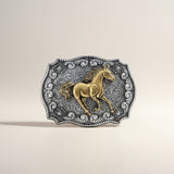 Golden Spirit Horse Belt Buckle