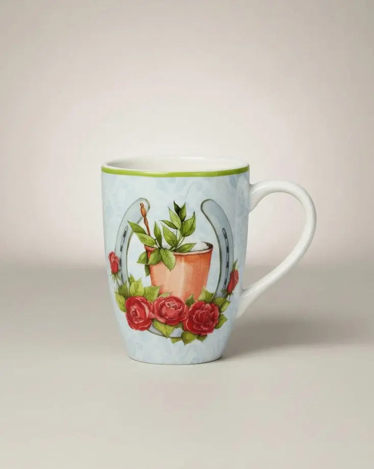 Floral Derby Horse Mug (14 oz) Faire - Certified International