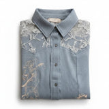 Camisa Bluebell vaquera con encaje en contraste