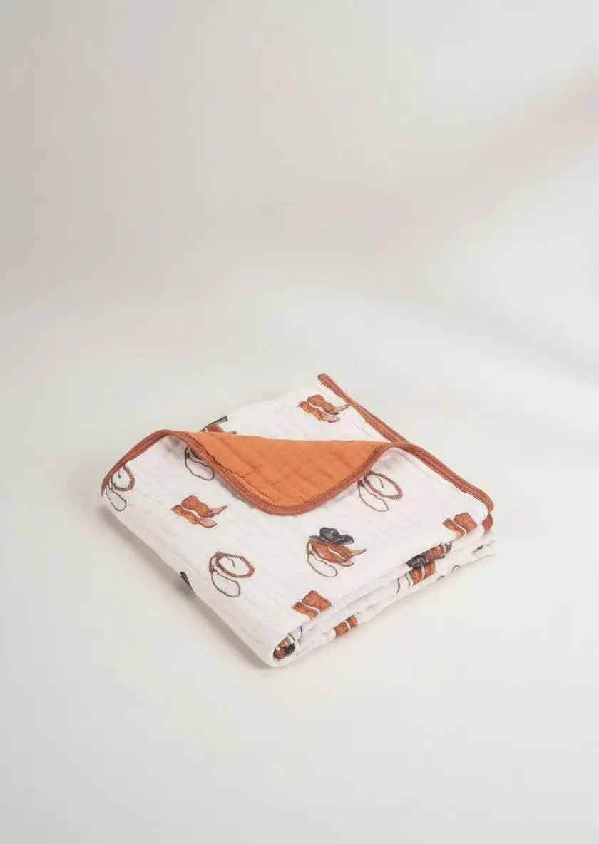 Western Toddler Muslin Blanket Faire - LollyBanks