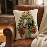 Cowgirl Christmas Tree Wool Pillow