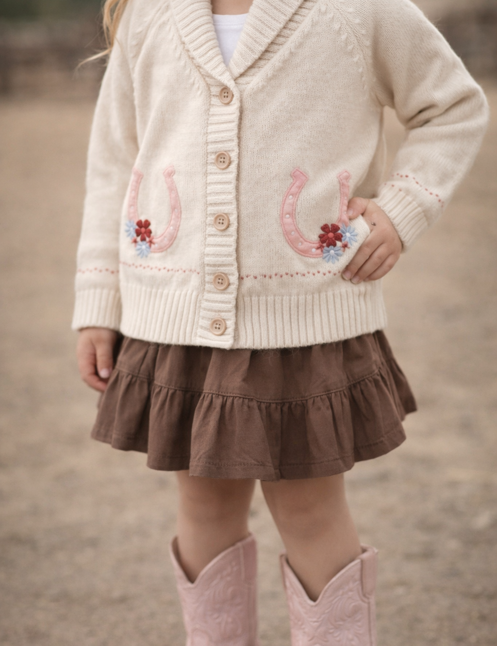 Lil' Dreamer Horseshoe Kids Cardigan