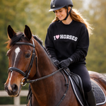 I Love Horses Sweatshirt (Black)