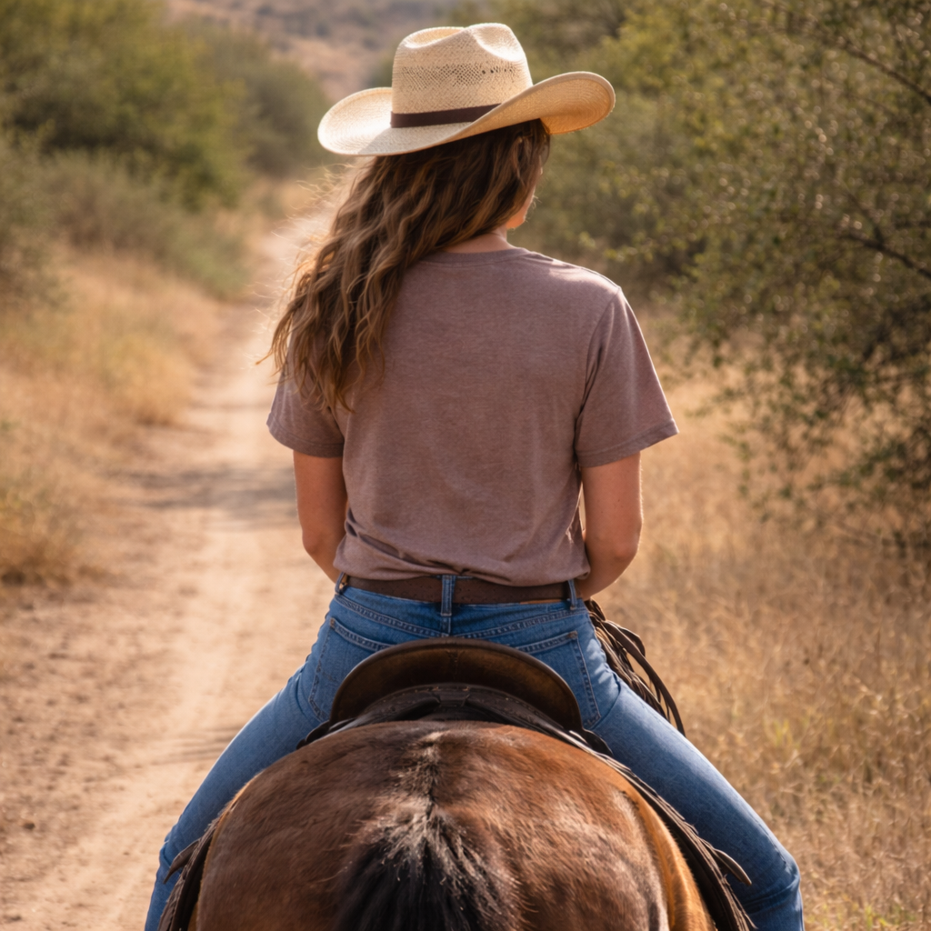 Dusty Trail Cowgirl Tee (Brown)
