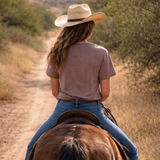 Dusty Trail Cowgirl Tee (Brown)