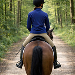 Lucky Horseshoe Riding Shirt (Navy Blue)