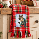 Merry Little Donkey Dish Towel