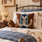 Double Lucky Horseshoe Wool Pillow