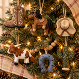 Texas Ranch Cowboy Ornaments (Set of 6)