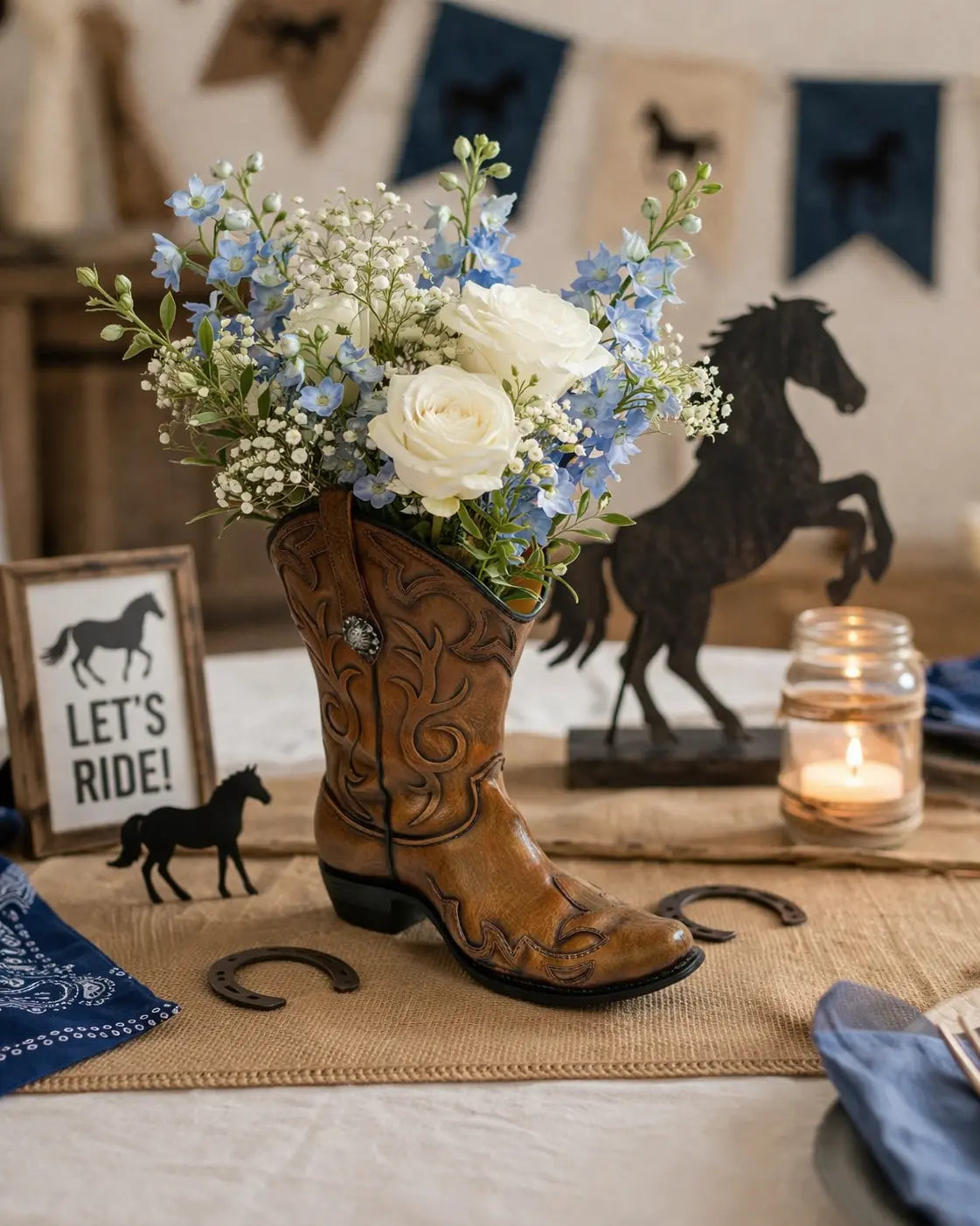 Cowboy Boot Vase Faire - De Leon Collections