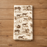 Horse Toile Kitchen Towel