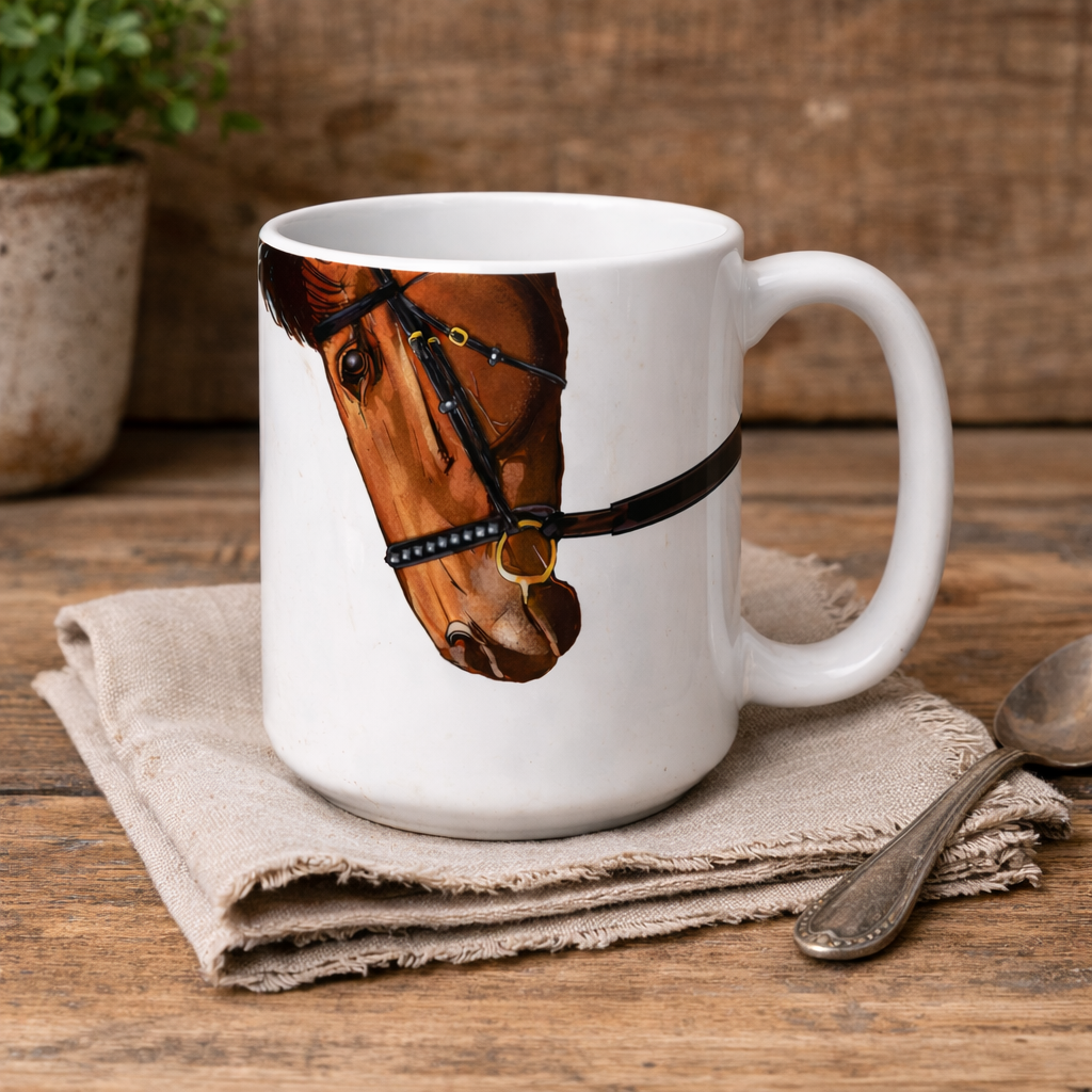 Brown Horse Bridle Snout Mug