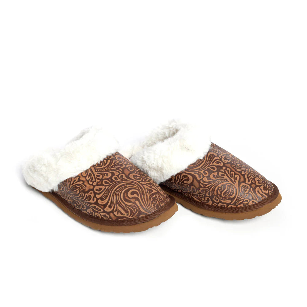 saddle & soul cozy leather slippers