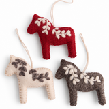 Heirloom Holiday Horse Ornaments - Set of 3