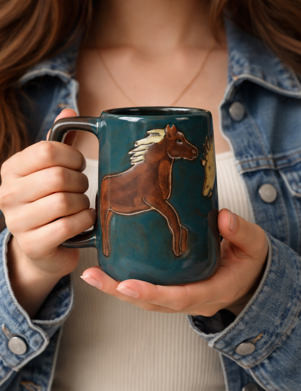 Free Spirit Horse Stoneware Stein Mug (16 oz)