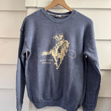 hold your horses sweatshirt (denim blue)