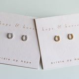 luxe horseshoe earrings