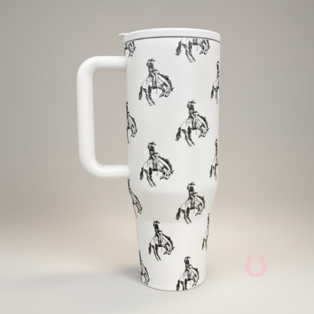 Buckin' Bronco Western Tumbler (40 oz)