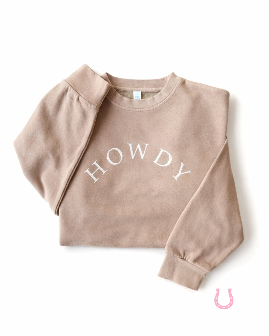 Howdy Pigment-Dyed Sweatshirt (Vintage Beige)