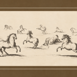 Horses In Motion - Sketch Art