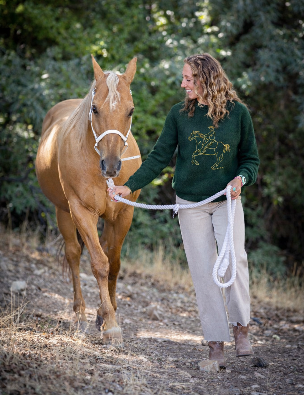 Bridle Up Rider Sweater (Green)