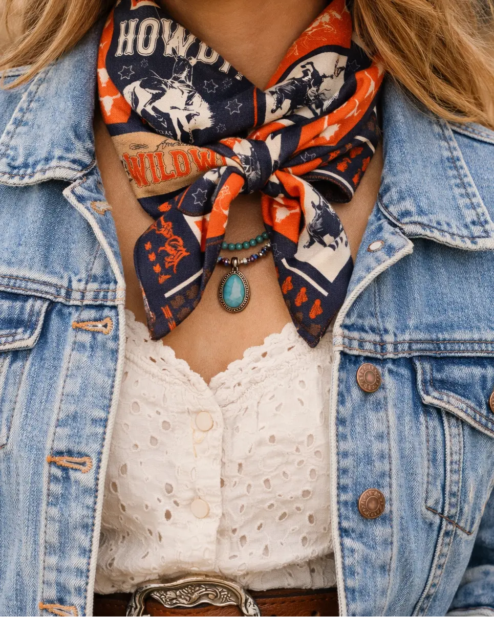 Cowboy Patchwork Scarf Faire - Avery