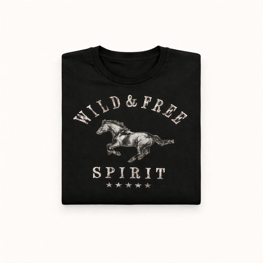 Wild & Free Horse Tee (Black)