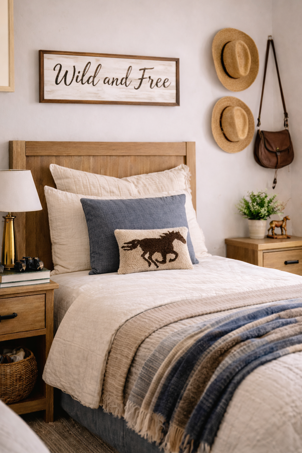 Wild Horse Gallop Hook Pillow