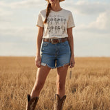 Hold Your Horses Saddle Tee Shirt Faire - Rustee Clothing