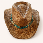 Turquoise Beaded Cowgirl Hat
