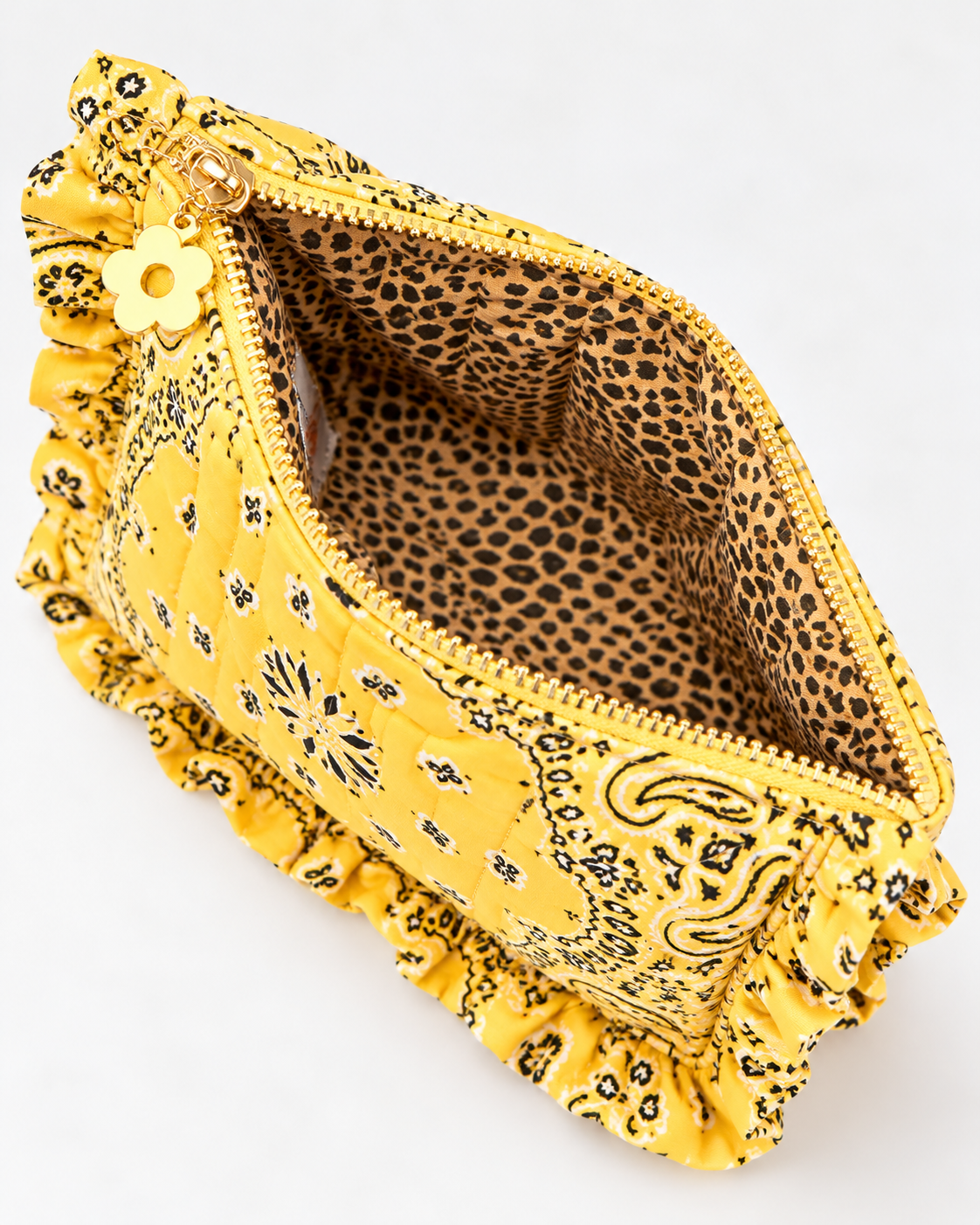 Cowgirl Bandana Cosmetic Pouch (Yellow)