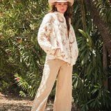 Western Printed Quilted Shacket